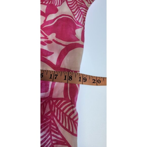 Boden Dress Womens Pink/White Floral 100%  V Neck Tunic UK 14R US 10 - Picture 14 of 15